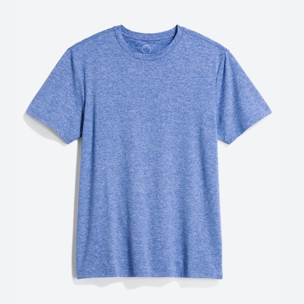01.Algo Durant Performance Crew Neck T-Shirt, Blue, Mens Large